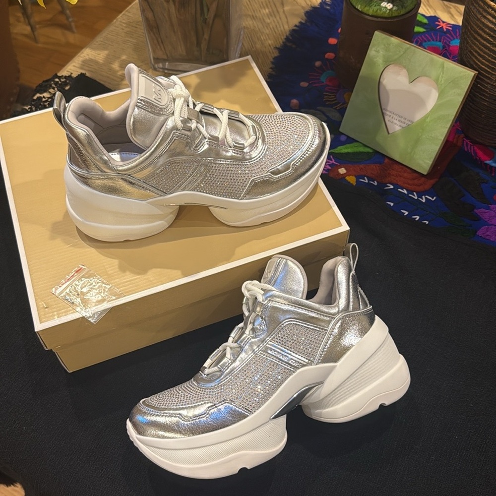 Michael Kors Women's Silver Sneakers